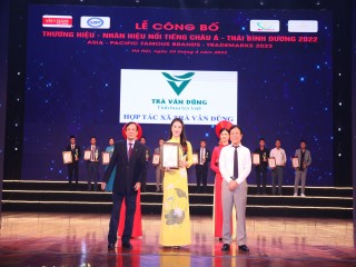 HTX Trà Vân Dũng được dẫn dắt bởi Doanh nhân trẻ Đào Thị Hồng Nhung vinh dự nhận giải thưởng "Thương hiệu - Nhãn hiệu nổi tiếng Châu Á - Thái Bình Dương và Doanh nhân tiêu biểu năm 2022"